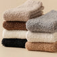 Plush Crew Socks 3-Pair Set Soft High Pile Knit Warm Stretchy Cozy Winter Socks