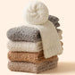 Plush Crew Socks 3-Pair Set Soft High Pile Knit Warm Stretchy Cozy Winter Socks