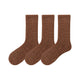 Plush Crew Socks 3-Pair Set Soft High Pile Knit Warm Stretchy Cozy Winter Socks