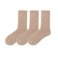 Plush Crew Socks 3-Pair Set Soft High Pile Knit Warm Stretchy Cozy Winter Socks