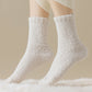 Plush Crew Socks 3-Pair Set Soft High Pile Knit Warm Stretchy Cozy Winter Socks