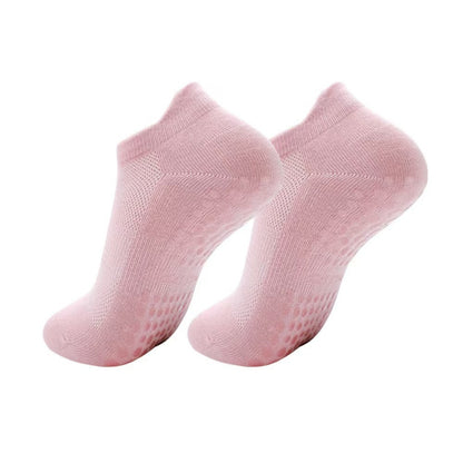 3-Piece Women's Low-Cut Grip Socks Set with Breathable Knit Texture and Soft Stretch Non-Slip Design