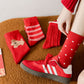 3-Pair Women's Soft Knit Crew Socks with Polka Dot Cable Knit and Stripe Patterns Comfort Set