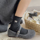 3-Pair Women's Soft Ribbed Ankle Socks with Lettuce Edge Trim and Bow Accent Stretch Knit Comfort Set US(5-10)