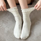 3-Pair Women's Soft Ribbed Crew Socks with Lettuce Edge Cuff Stretch Cotton Feel Everyday Comfort Set