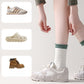 3-Pair Women's Ribbed Crew Socks with Contrast Heel Toe Accents Soft Stretch Fabric Everyday Comfort Gift Set