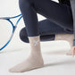 3-Piece Set Ribbed Crew Socks with Bow Embroidery Scalloped Cuff and Non Slip Grip Sole