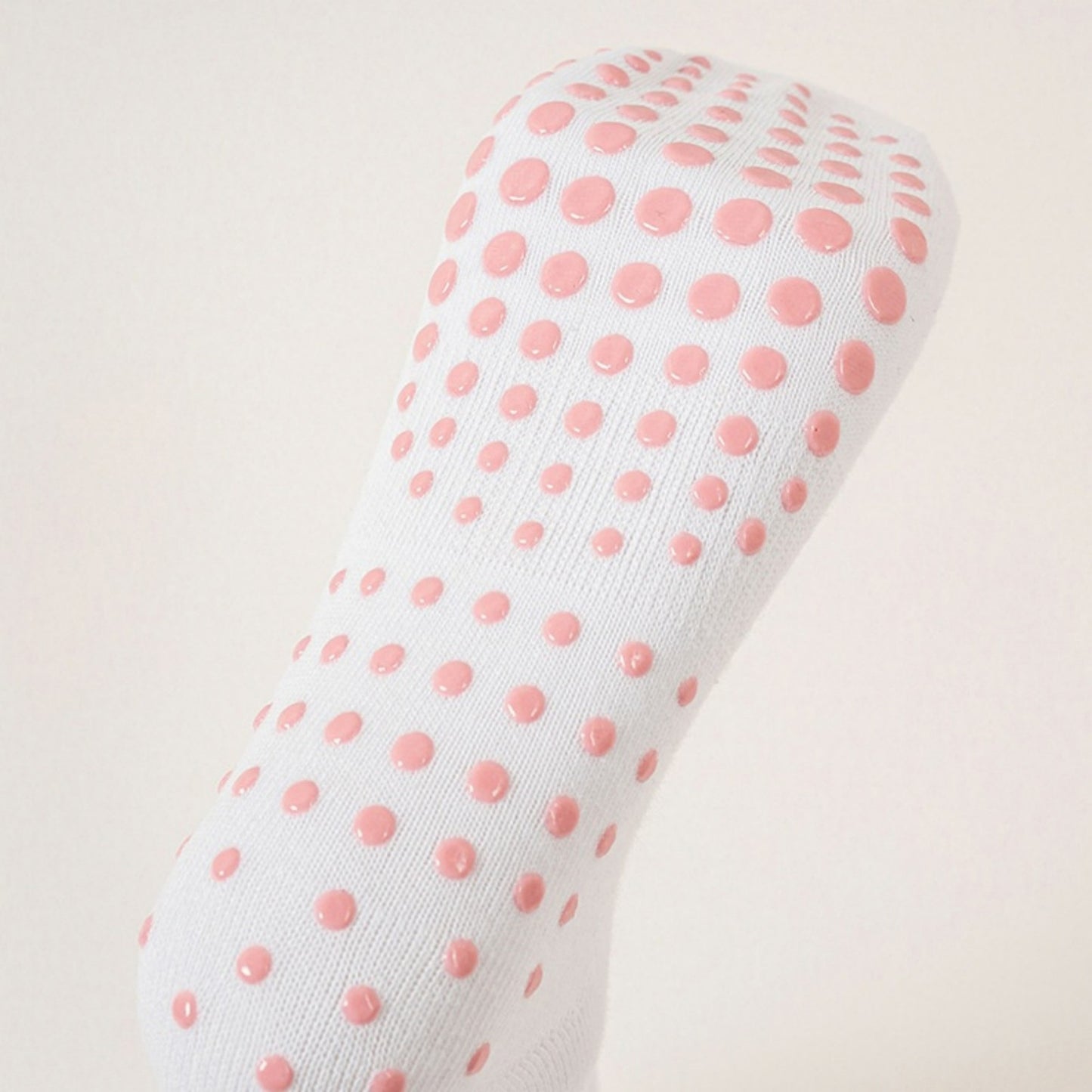 3-Piece Set Ribbed Crew Socks with Bow Embroidery Scalloped Cuff and Non Slip Grip Sole