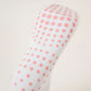 3-Piece Set Ribbed Crew Socks with Bow Embroidery Scalloped Cuff and Non Slip Grip Sole