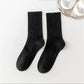 3 Pairs Cotton Crew Socks Soft Ribbed Knit Breathable Everyday Comfort