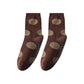 2 Pairs Womens Polka Dot Cotton Crew Socks with Non Slip Grip Sole
