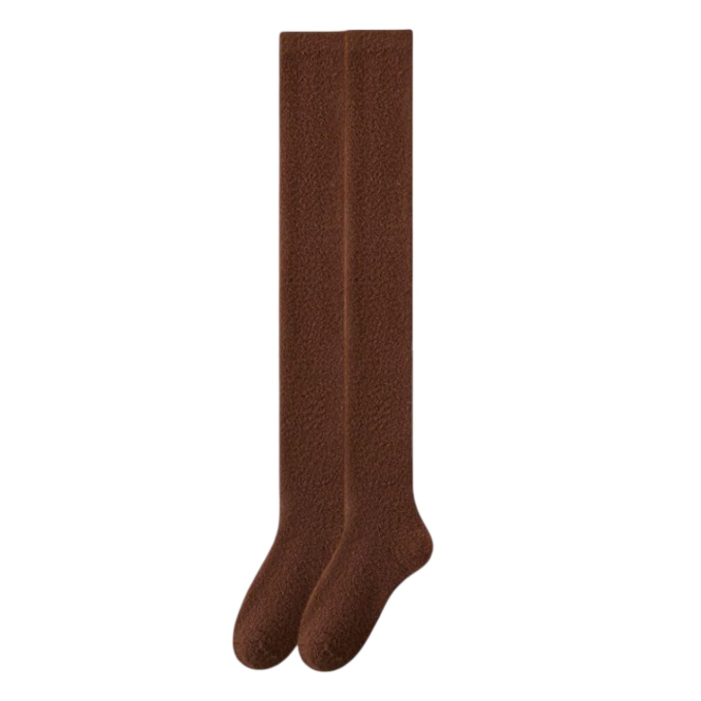 Plush Over The Knee High Elasticity Solid Color Thermal Socks