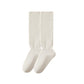 Womens Vintage Knit Lace Long Crew Socks Soft Stretch Warm Fit