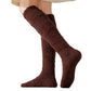 Womens Plush Coral Fleece Knee High Socks Soft Stretch Warm Winter Comfort