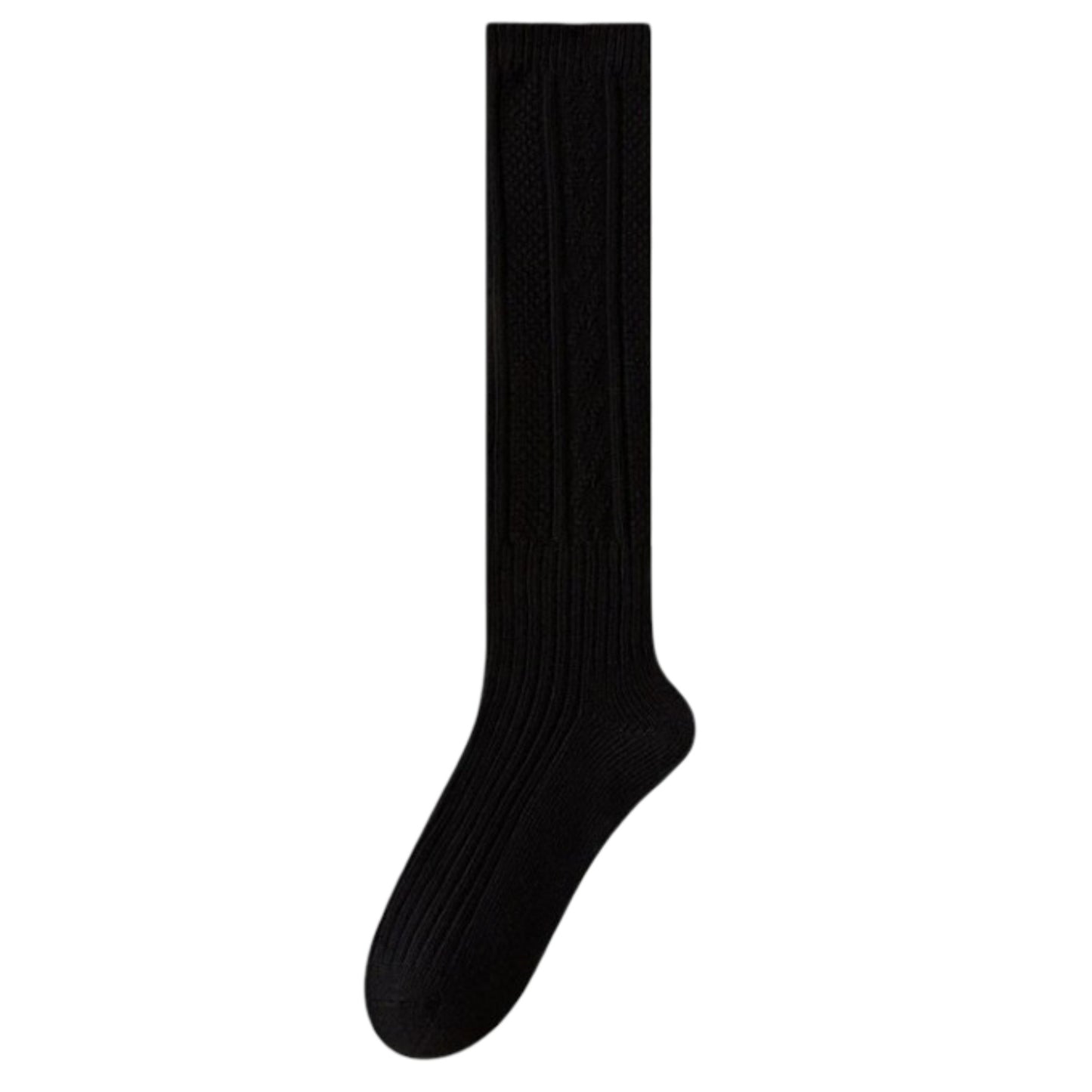 1-Pack Womens Vintage Knit Knee High Socks Soft Stretch Cable Texture