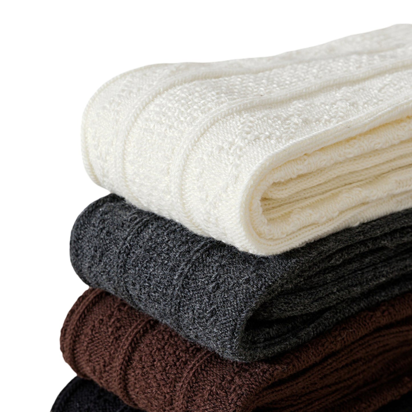 1-Pack Womens Vintage Knit Knee High Socks Soft Stretch Cable Texture