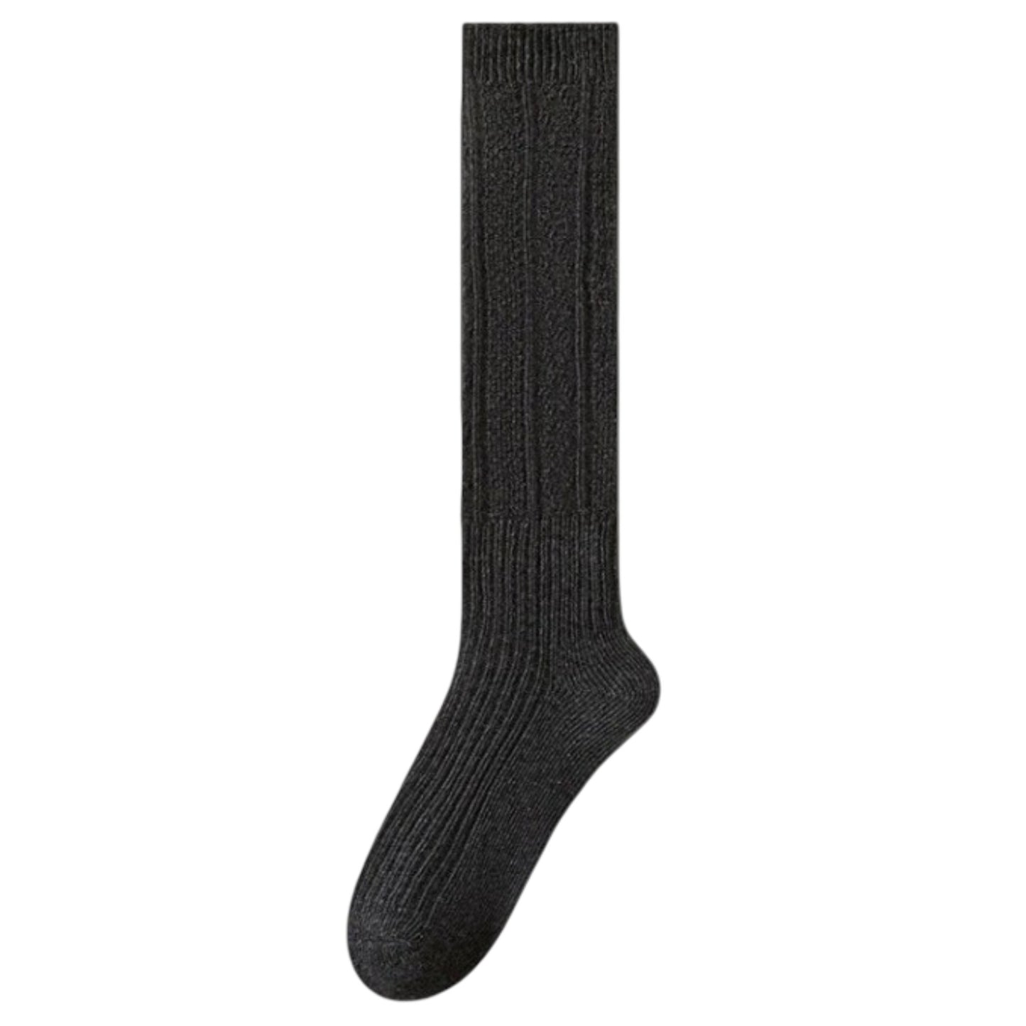 1-Pack Womens Vintage Knit Knee High Socks Soft Stretch Cable Texture