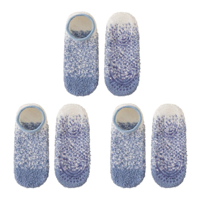 3-Pack Mens Winter No Show Socks with Non Slip Grips Soft Thermal Cozy Fit