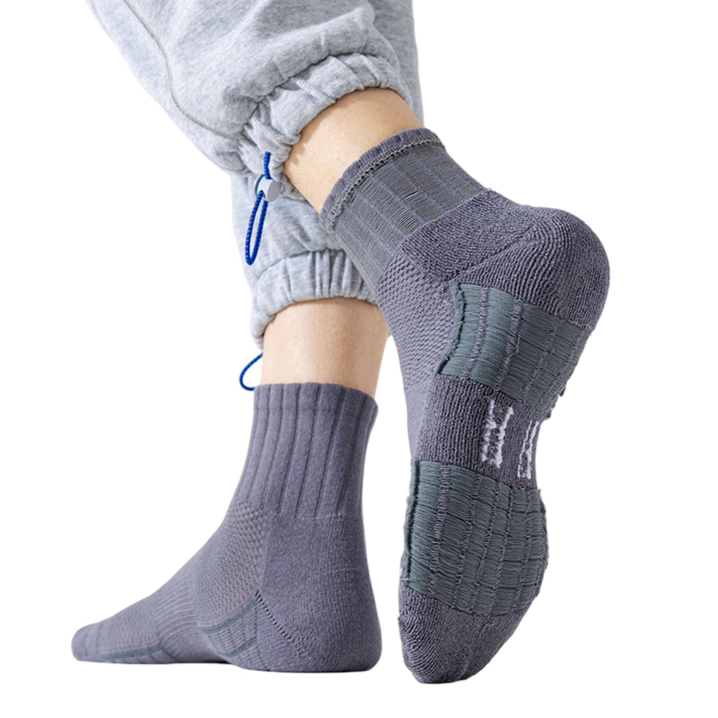 3-Pack Mens Cotton Ankle Socks Breathable Cushioned Comfort Fit