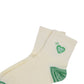 2-Pack Cotton Valentine Heart Embroidered Socks Casual Colorful Socks