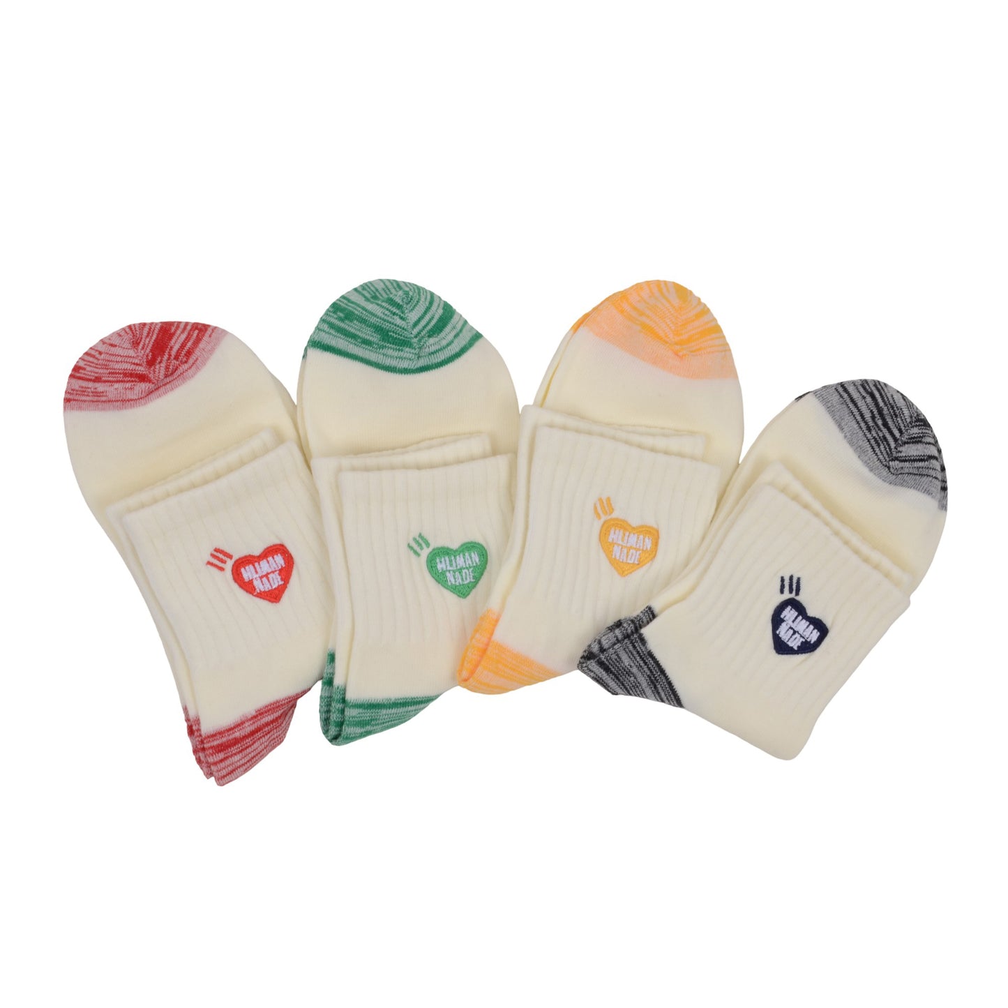 2-Pack Cotton Valentine Heart Embroidered Socks Casual Colorful Socks