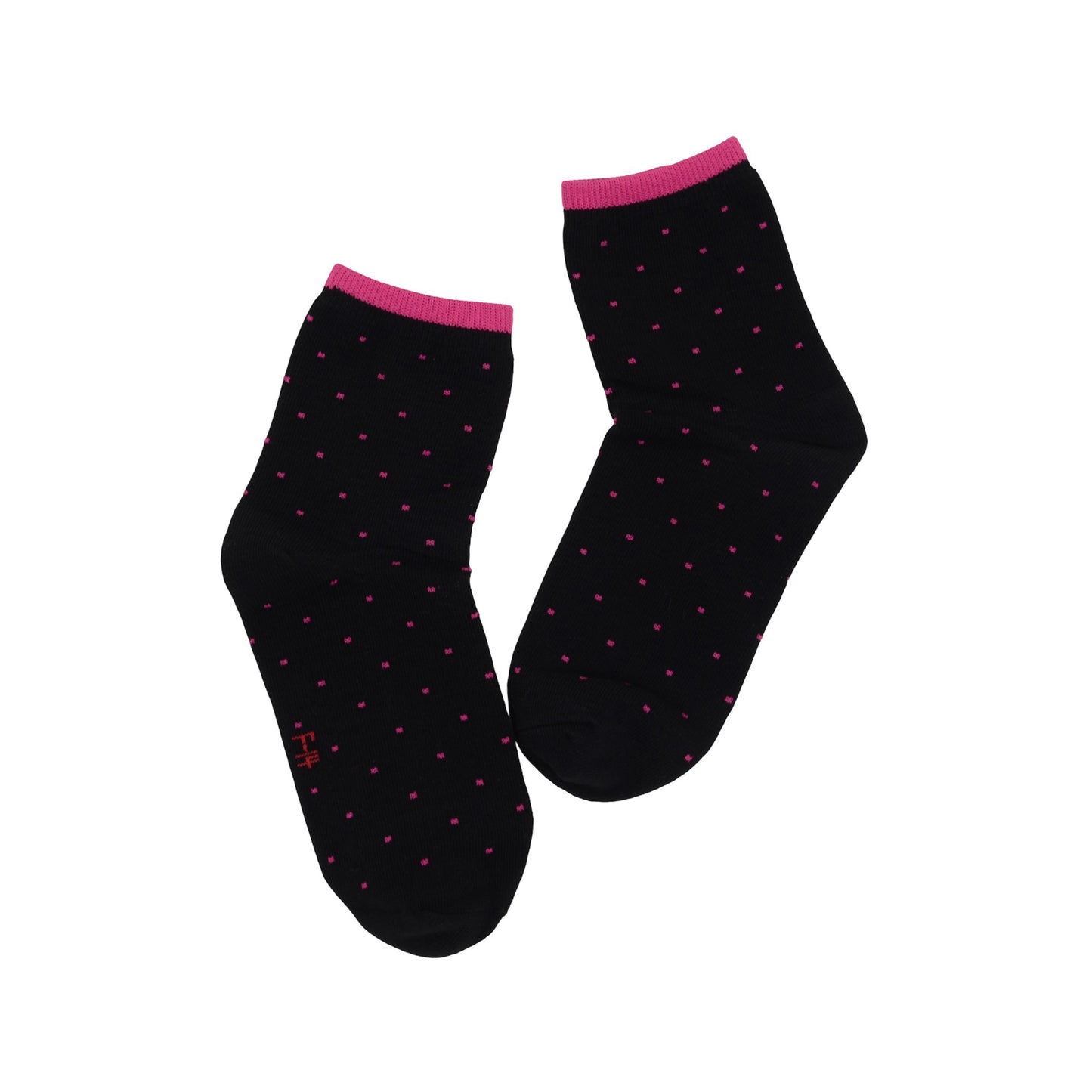5-Pack Cotton Polka Dot Crew Socks for Women Soft Breathable Comfortable