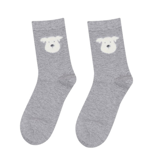 2-Pack Womens Warm Crew Socks Soft Knit Cute Pattern Comfort Fit