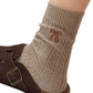 2-Pack Womens Cotton Blend Crew Socks with Embroidered Bow
