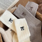 2-Pack Womens Cotton Blend Crew Socks with Embroidered Bow