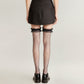 Fishnet Thigh High Stockings with Ruffled Lace Top Detail and Soft Stretch Fit for Delicate Feminine Layered Styling