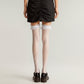 Fishnet Thigh High Stockings with Ruffled Lace Top Detail and Soft Stretch Fit for Delicate Feminine Layered Styling