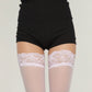 Sheer Thigh High Stockings with Decorative Lace Top Detail and Soft Stretch Fit for Elegant Feminine Legwear Styling