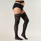 Maternity Sheer Thigh High Stockings with Soft Stretch Fit and Decorative Lace Top Detail for Elegant Feminine Styling