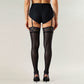 Maternity Sheer Thigh High Stockings with Soft Stretch Fit and Decorative Lace Top Detail for Elegant Feminine Styling