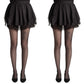 2pcs Women's Sheer Full Length Tights with Decorative Bow Thigh Print and Soft Stretch Fit for Delicate Feminine Styling