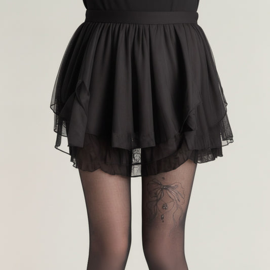 Sheer Full Length Tights with Decorative Bow Thigh Print and Soft Stretch Fit for Delicate Feminine Styling