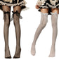 2pcs Women's Sheer Thigh High Stockings with Oversized Organza Bow Accents and Soft Stretch Fit for Elegant Feminine Styling