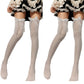 2pcs Women's Sheer Thigh High Stockings with Oversized Organza Bow Accents and Soft Stretch Fit for Elegant Feminine Styling