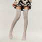 Sheer Thigh High Stockings with Oversized Organza Bow Accents and Soft Stretch Fit for Elegant Feminine Styling