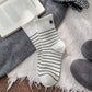 Womens Cotton Crew Socks 6 Pair Pack Striped Accent Soft Breathable