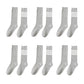 Womens Cotton Crew Socks 6 Pairs Striped Athletic Design Soft Breathable Comfort
