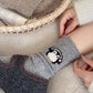 Womens Soft Cotton Crew Socks 6 Pairs Cute Animal Embroidery Comfortable