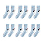 Womens Pure Cotton Crew Socks 6 Pairs Soft Breathable Cute Cartoon Design