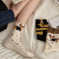 Womens Cotton Crew Socks 6 Pairs Soft Breathable Cute Dog Pattern Everyday Wear