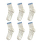 Womens Breathable Cotton Mesh Crew Socks 6 Pairs Lightweight