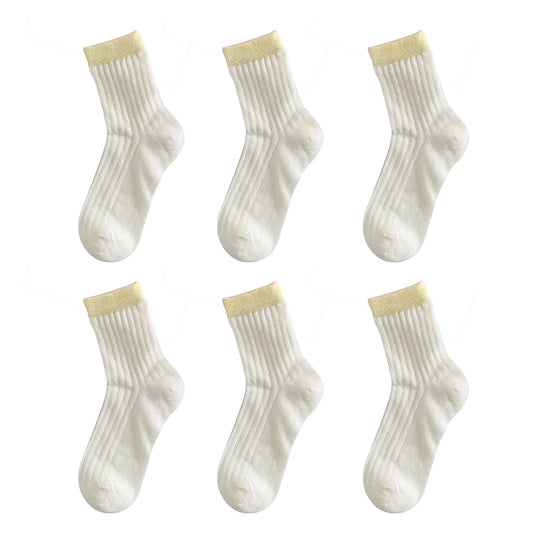 Womens Breathable Cotton Mesh Crew Socks 6 Pairs Lightweight