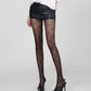Sheer Diamond Pattern Tights with Allover Stretch Mesh Design Pull On Fit Fashion Hosiery