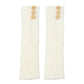 Knit Leg Warmers with Decorative Button Detail Ribbed Texture Soft Stretch Fabric and Slouchy Fit