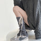 Knit Leg Warmers with Adjustable Ribbon Tie Detail Soft Stretch Texture and Slouchy Layering Fit