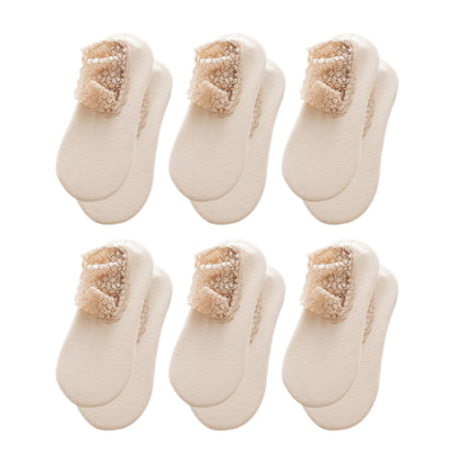 6-Pair Low Cut Lace Trim Liner Socks Soft Stretch Lightweight No Show Socks US(5-10)